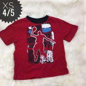 [Circo] Red Graphic Short Sleeve Tee  T-Shirt Size XS 4/5 Boys Top Basketball